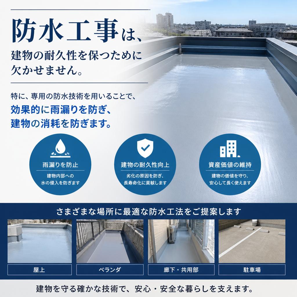 耐久性を保つための防水工事