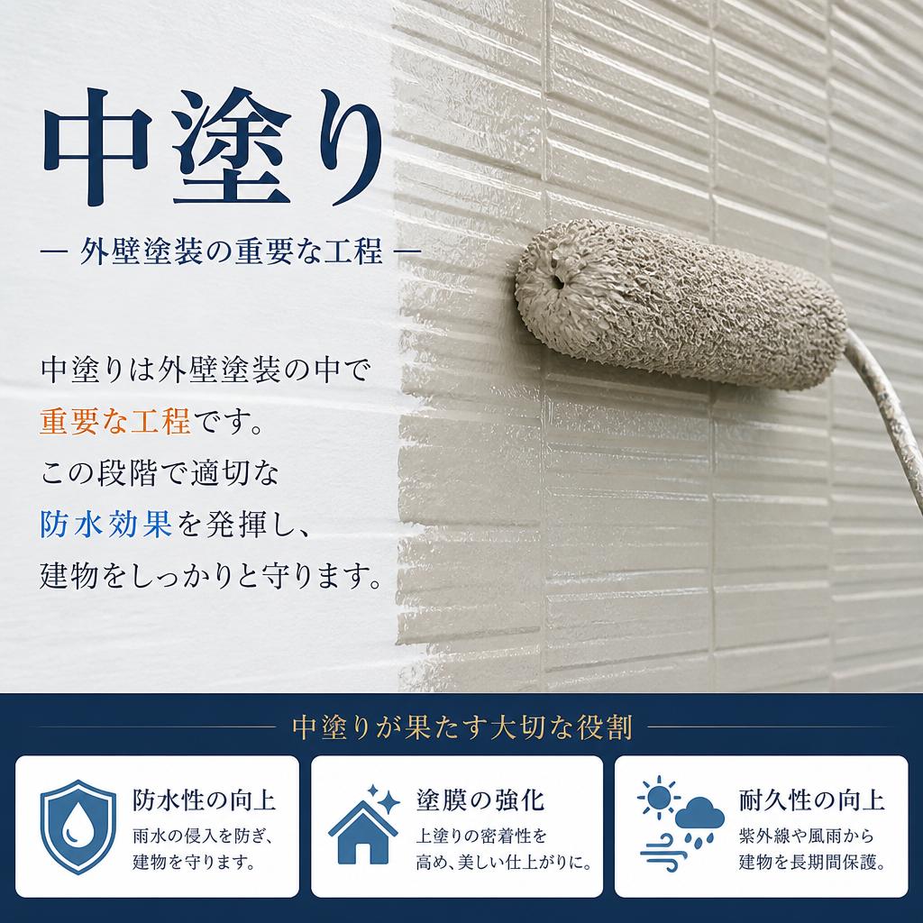 中塗りの役割と防水効果