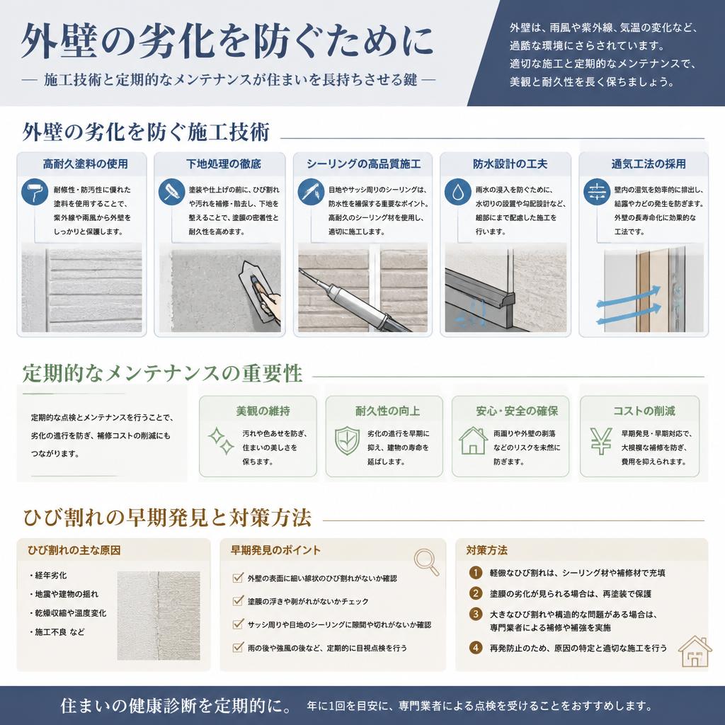 経年劣化を軽減するためのポイント