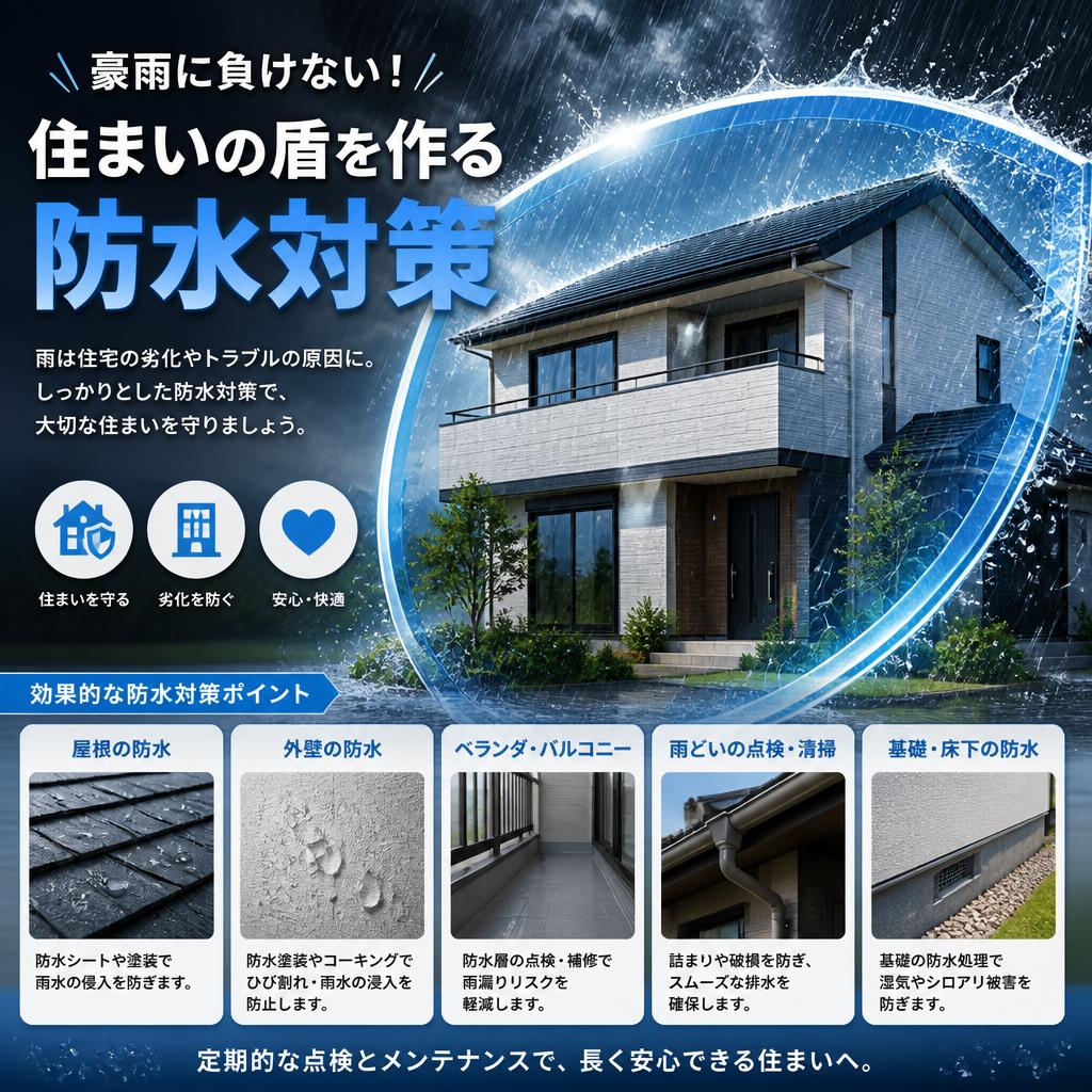 【大阪市住之江区】豪雨に負けない！住まいの盾を作る防水対策